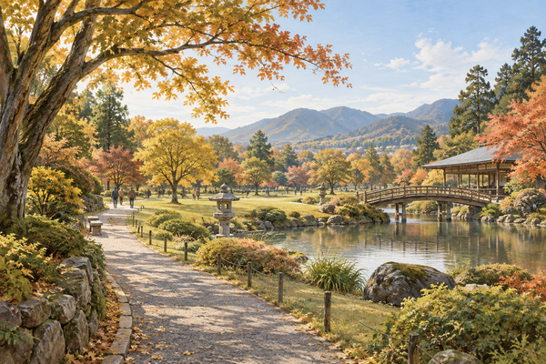 公園を描いたイメージイラスト